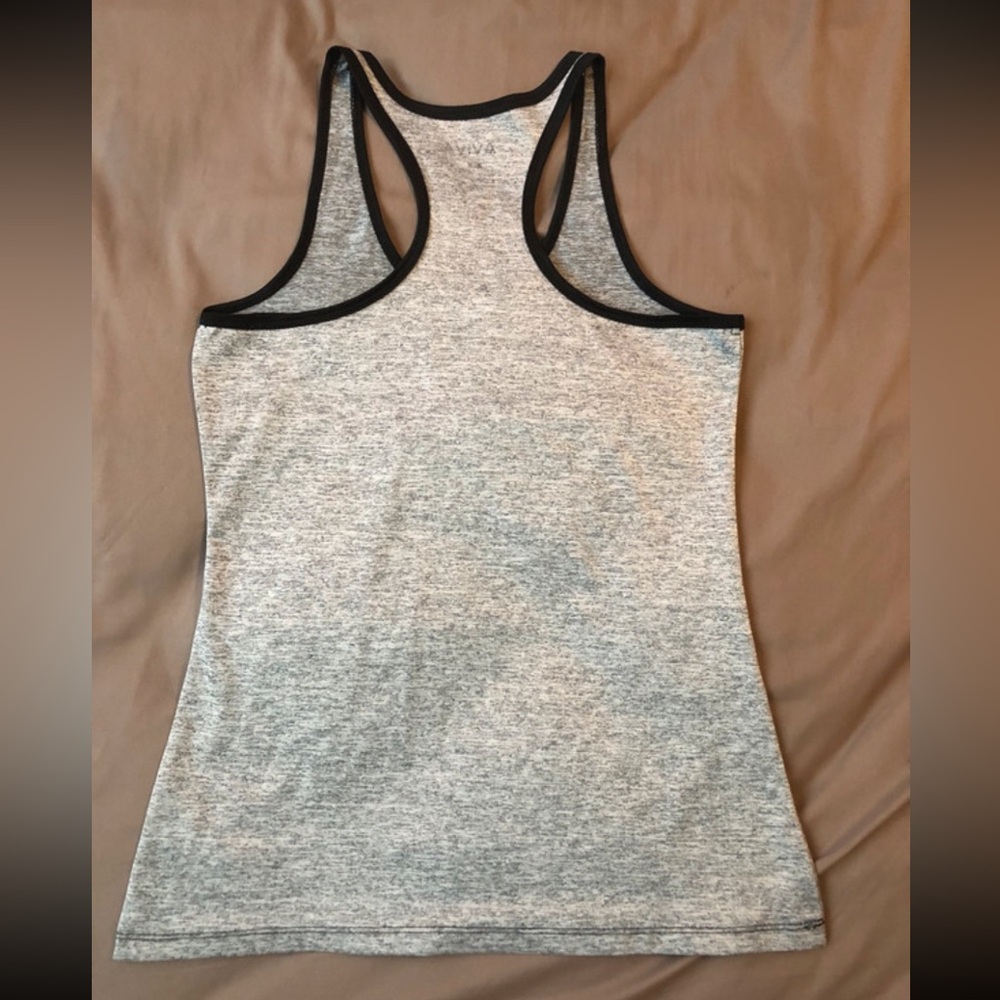 Aviva Stanoff Gray Racerback Tank Top - Picture 2 of 3